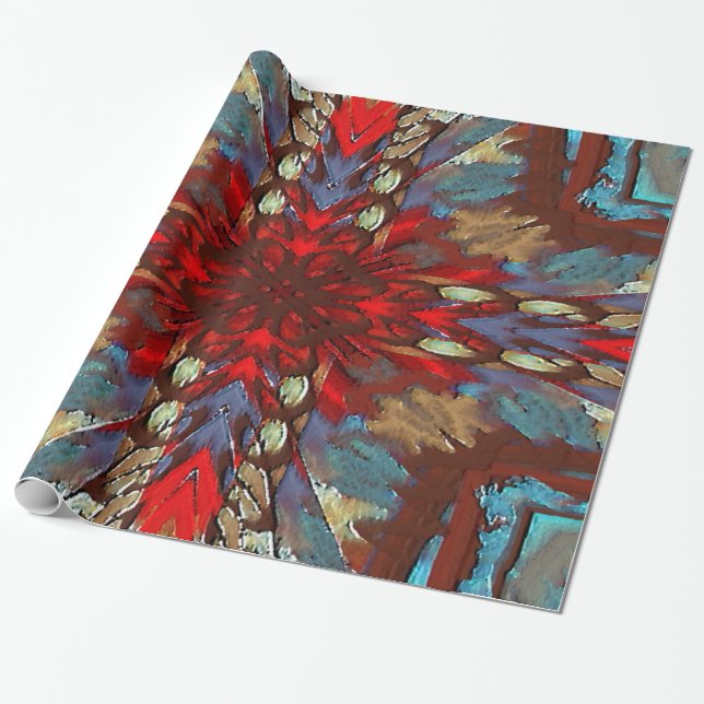 Wrapping Paper Festive Ethnic New mexico Sedona (Unrolled)