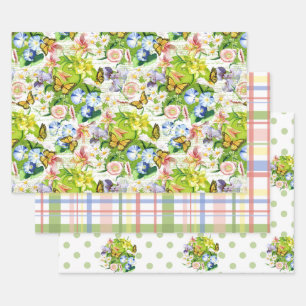 wrapping paper flat sheet 3 set