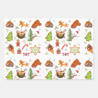 Wrapping Paper Flat Sheet Set of 3
