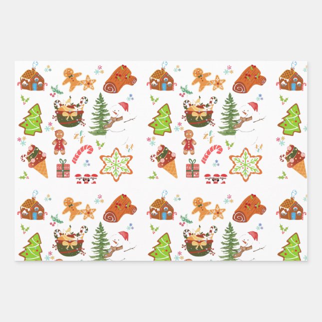 Wrapping Paper Flat Sheet Set of 3 (Front 3)