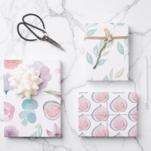 Wrapping Paper Flat Sheet Set of 3 (Front)