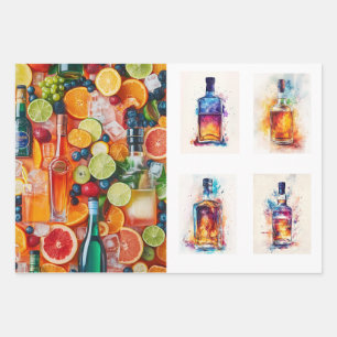 Wrapping Paper Flat Sheet Set of 3