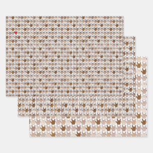 Wrapping Paper Flat Sheet Set of 3