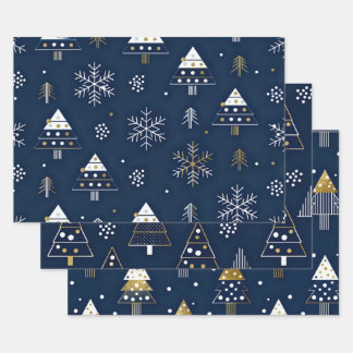 Wrapping Paper Flat Sheet Set of 3