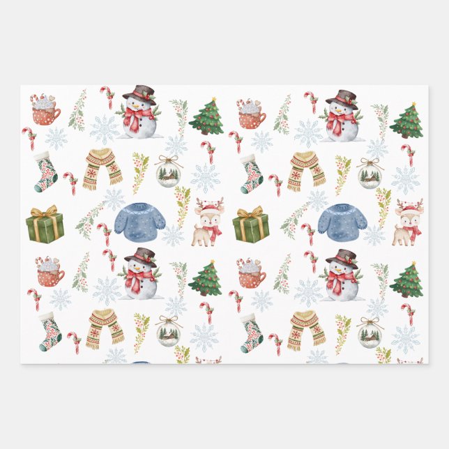 Wrapping Paper Flat Sheet Set of 3 (Front)
