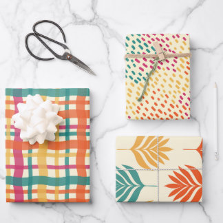 Wrapping Paper Flat Sheet Set of 3