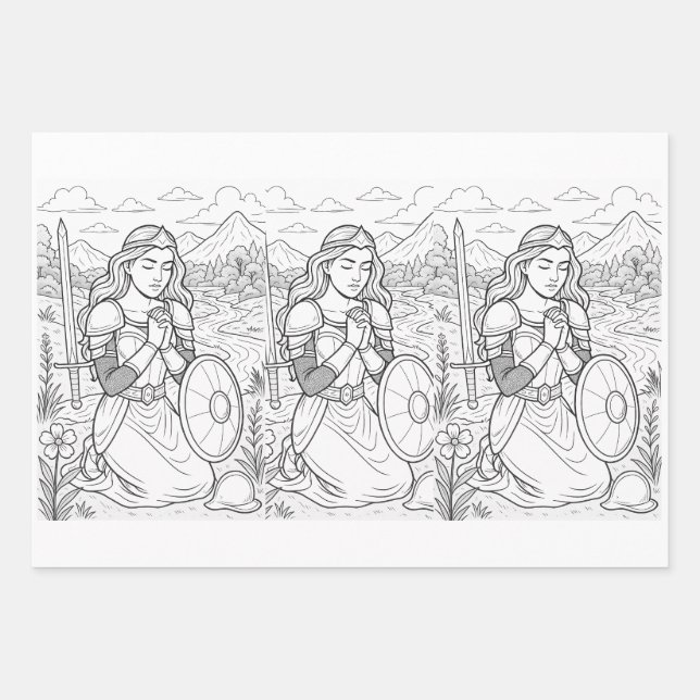 Wrapping Paper Flat Sheet Set of 3 (Front)