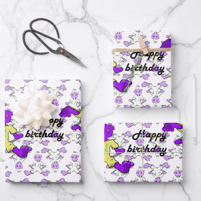 Wrapping Paper Flat Sheet Set of 3 (Front)