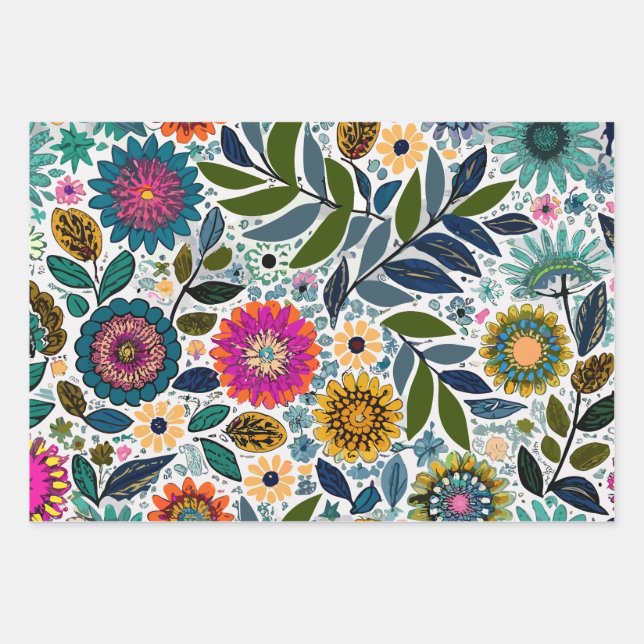 Wrapping Paper Flat Sheet Set of 3 (Front)