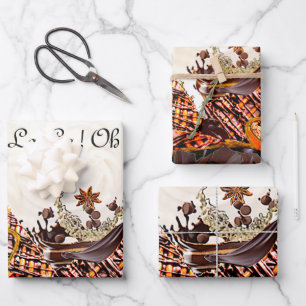 Wrapping Paper Flat Sheet Set of 3