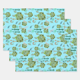 Wrapping Paper Flat Sheet Set of 3