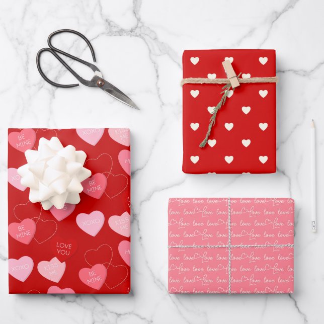 Wrapping Paper Flat Sheet Set of 3 (Front)
