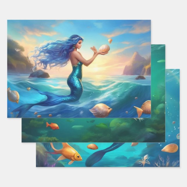 Wrapping Paper Flat Sheet Set of 3 (Set)