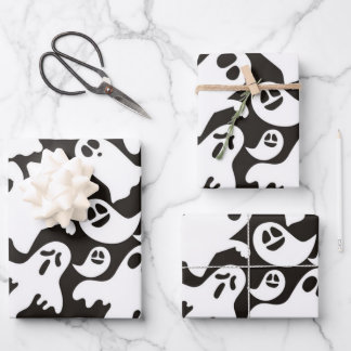 Wrapping Paper Flat Sheet Set of 3 Halloween theme