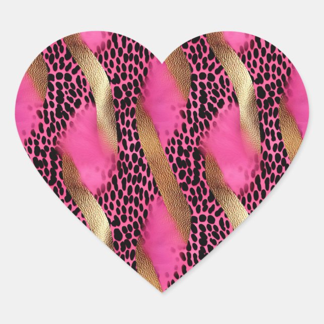 Wrapping Paper Flat Sheet Set of 3 Heart Sticker (Front)