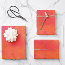 Wrapping Paper Flat Sheet Set of 3 in abstract red