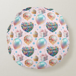 Wrapping Paper Flat Sheet Set of 3 Round Pillow