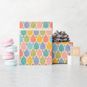 Wrapping paper for baby and kids in retro style.