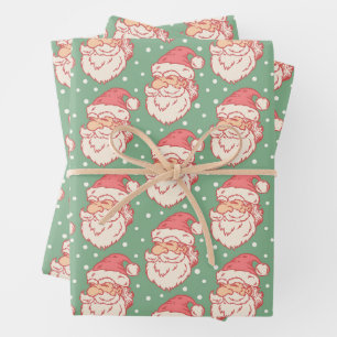 Wrapping paper for Christmas with Santa