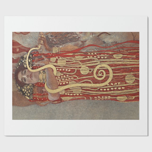 WRAPPING PAPER : GUSTAV KLIMT  : HYGIEIA : 1907 (Flat)