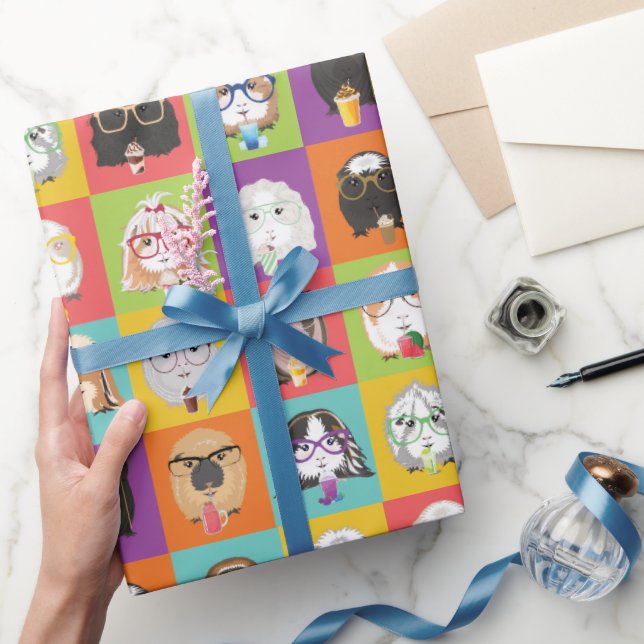 Wrapping Paper Happy Guinea Pigs (Gifting)