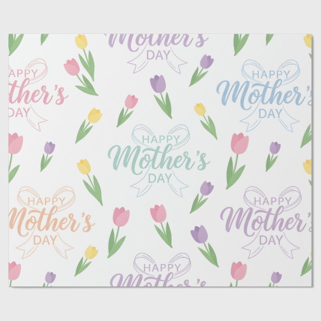 Wrapping Paper-Happy Mother’s Day Wrapping Paper  (Flat)