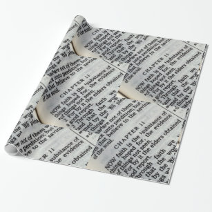 Wrapping Paper- Hebrews 11:1 Faith Scripture Wrapping Paper