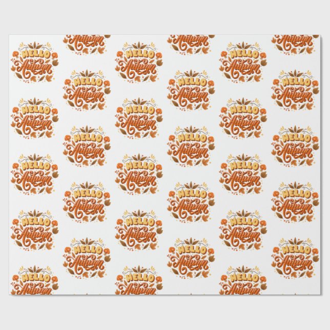 Wrapping Paper-Hello Autumn Wrapping Paper  (Flat)