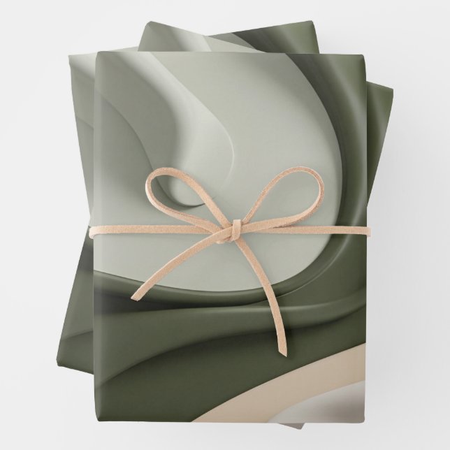 Wrapping paper in stylish abstract graphic (In situ)