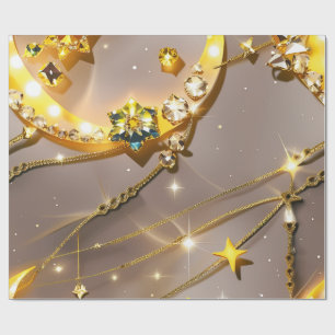 Wrapping Paper – Luxury Topaz Yellow Celestial