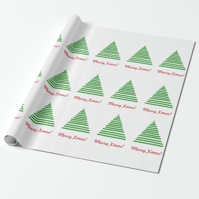 Wrapping Paper - Merry Xmas Tree (Unrolled)