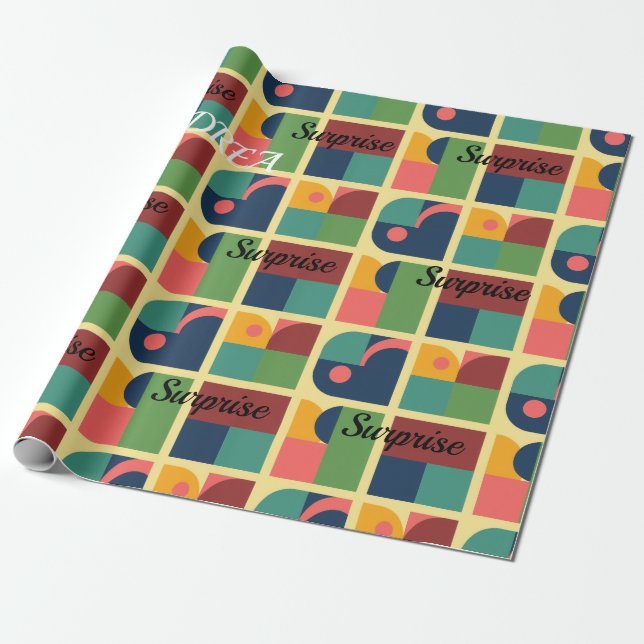 Wrapping Paper – Modern Abstract Geometric Pattern (Unrolled)