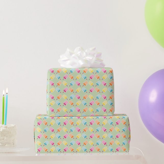 Wrapping Paper - Pastel Popsicle Pattern (Party Gifts)