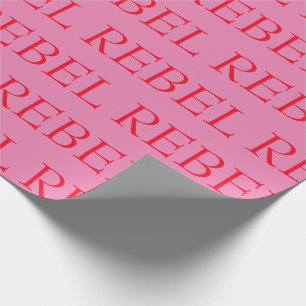 Wrapping Paper - Pink and Red REBEL