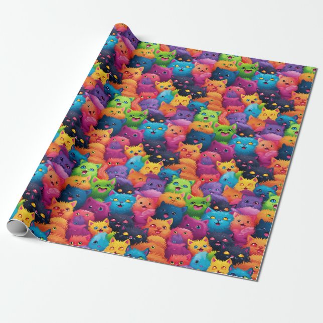 Wrapping Paper - Pride Cats 3 (Unrolled)