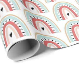 Wrapping Paper - Rainbow and Hearts