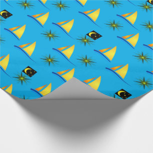 Wrapping paper Sailboats