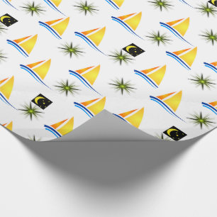 Wrapping paper Sailboats