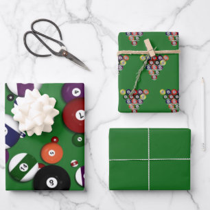 Wrapping Paper Set - Billiards