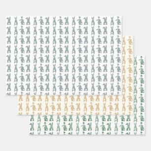 Wrapping Paper Sheet Set - White Fluffy Tail