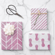 Wrapping Paper Sheets — Pink Pattern