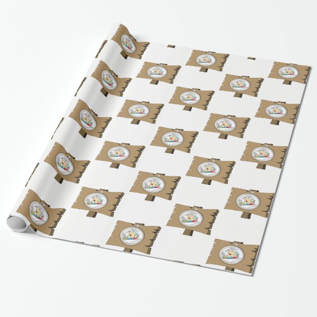 Wrapping Paper Sign Man (Unrolled)