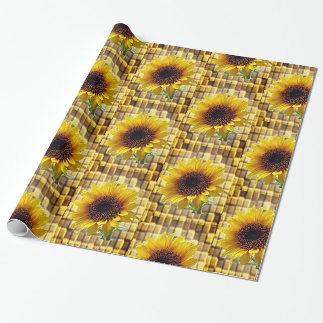 Wrapping paper Sunflower (Unrolled)