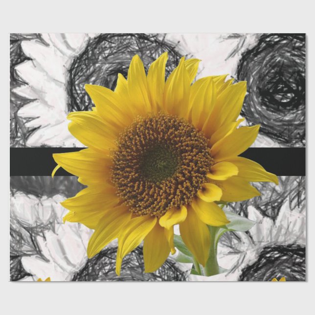 Wrapping paper Sunflower (Flat)