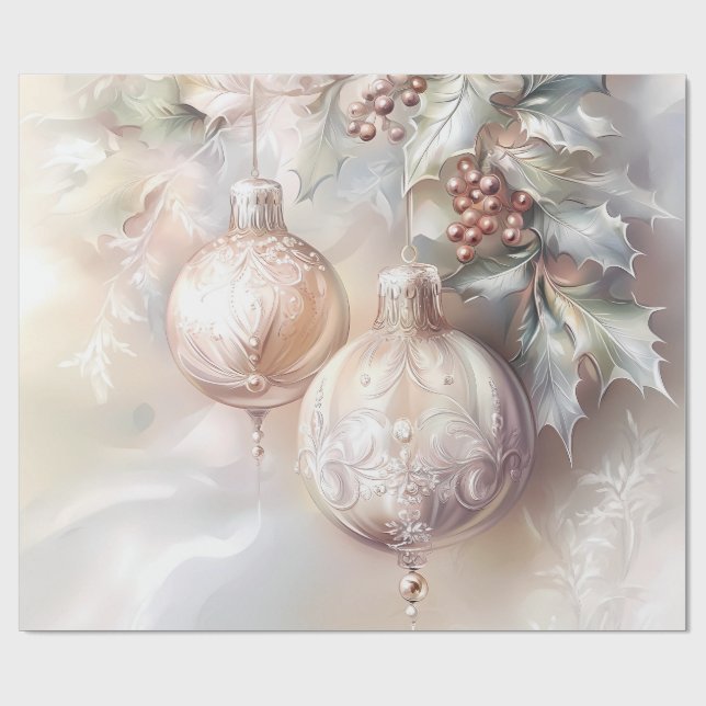 Wrapping Paper-Victorian Winter Christmas Wrapping Paper (Flat)