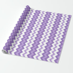 Wrapping Paper Violet and White Chevrons