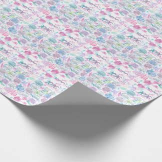 Wrapping Paper Watercolor Scribbles Calendar 2026