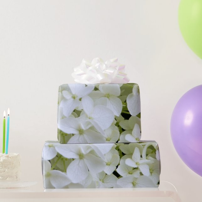 Wrapping Paper - White Hydrangea (Party Gifts)