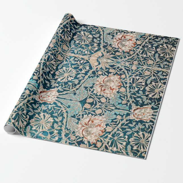 WRAPPING PAPER : WILLIAM MORRIS : HONEYSUCKLE (Unrolled)