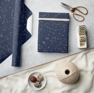 Wrapping Paper Winter Constellations